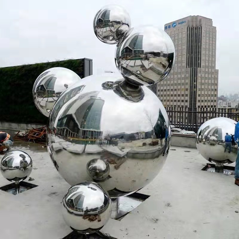 outdoor decorative hollow balls Large Stainless steel hollow sphere balls half sphere