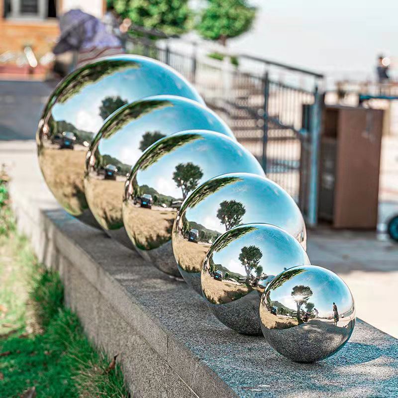 outdoor decorative hollow balls Large Stainless steel hollow sphere balls half sphere