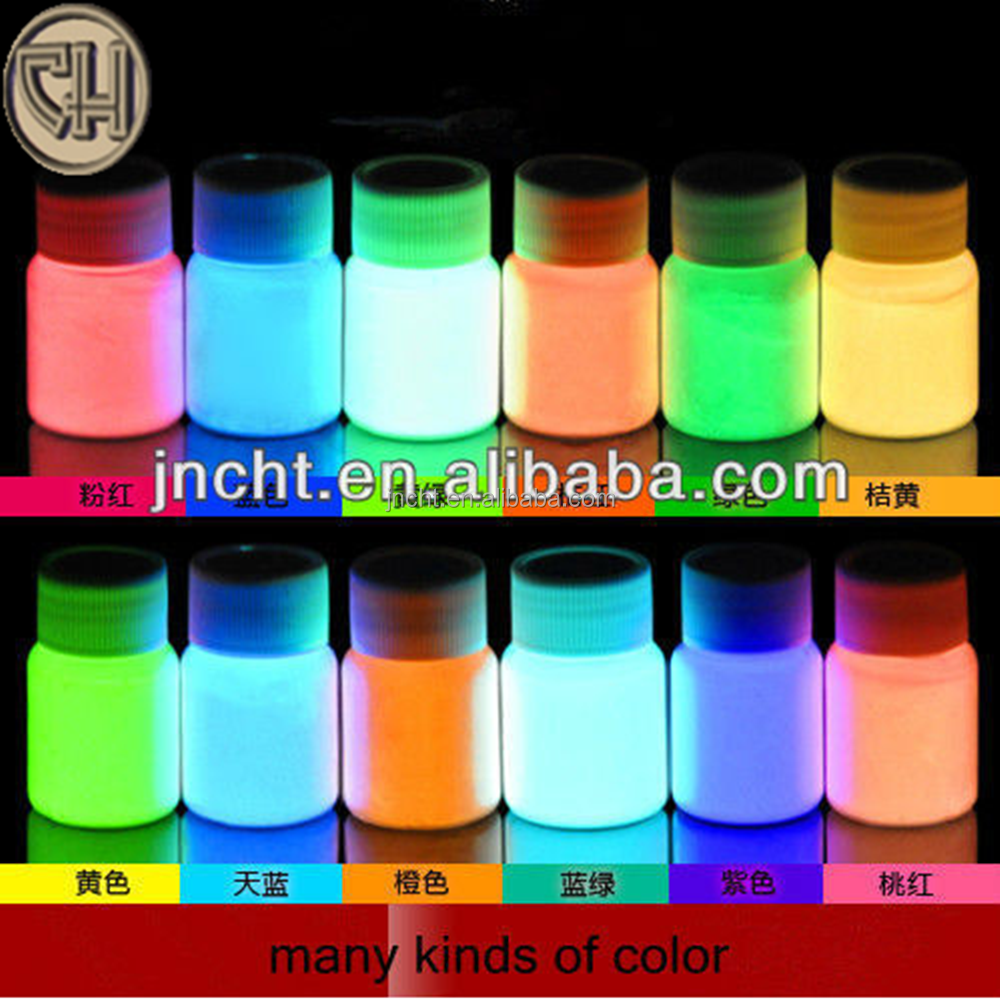 luminous water based acrylic yellow green color glow paint