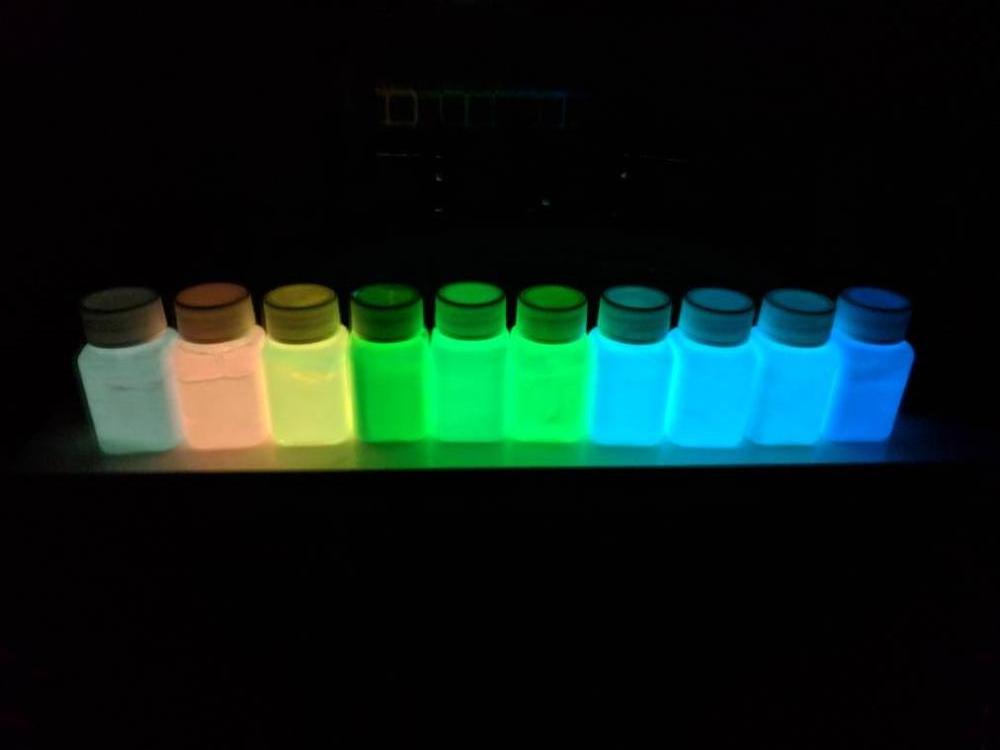 luminous water based acrylic yellow green color glow paint