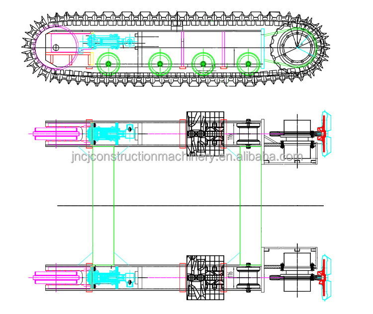 excavator crawler chassis rubber track undercarriage steel track chassis for kubota yanmar komatsu hitachi