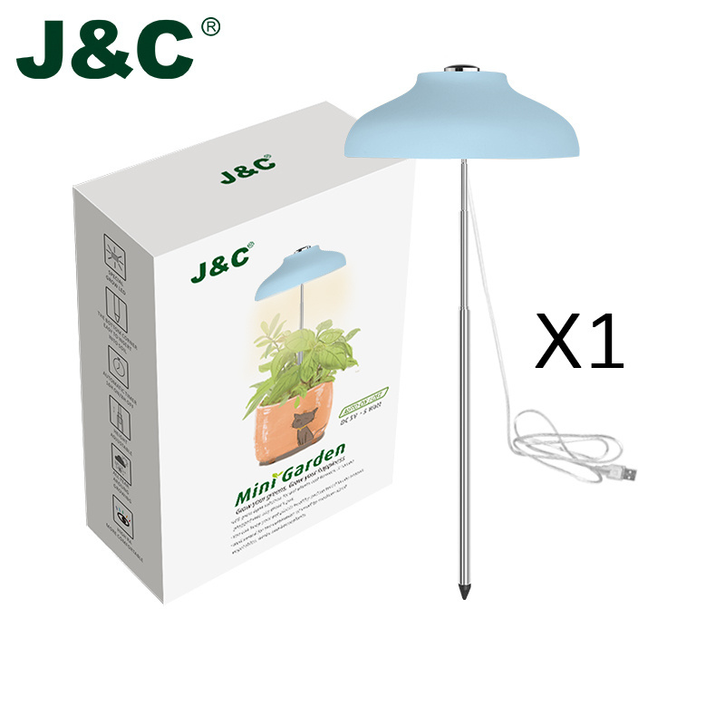 J&C Planter Mate eco friendly led umbrella plant grow light indoor garden smart home pot light for 5 to 8 inch flower pots