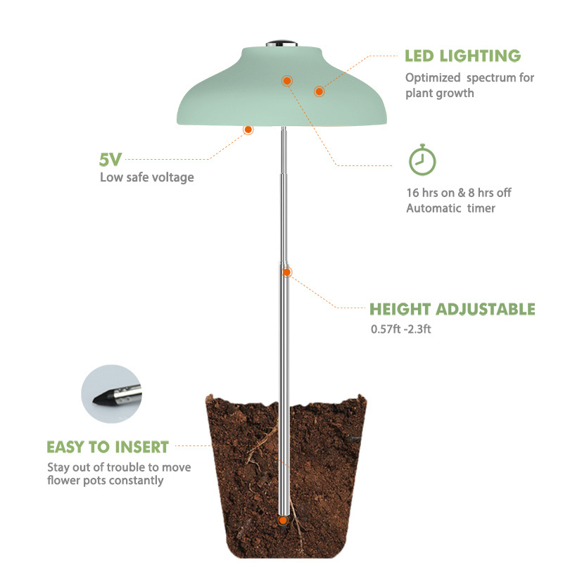 J&C Minigarden Charloe with adapter - starting flower seeds indoor plant grower green seed pods grow light