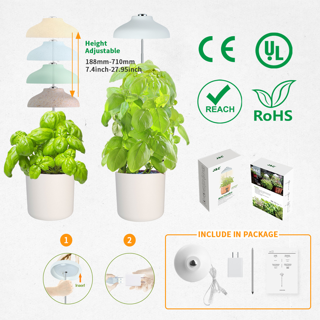 J&C Minigarden eco-friendly indoor garden umbrella small grow light modern home decor and garden