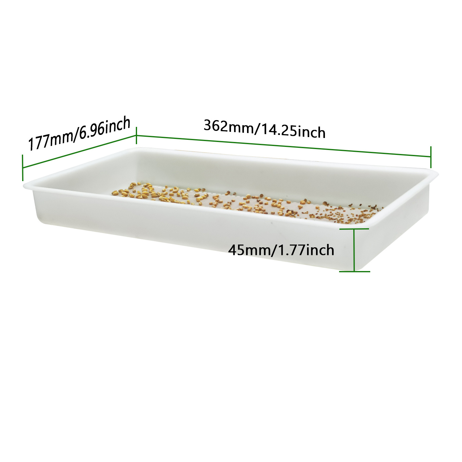 J&C gardening accessories plastic microgreen tray microgreen kit microgreen tray with bottom white reusable