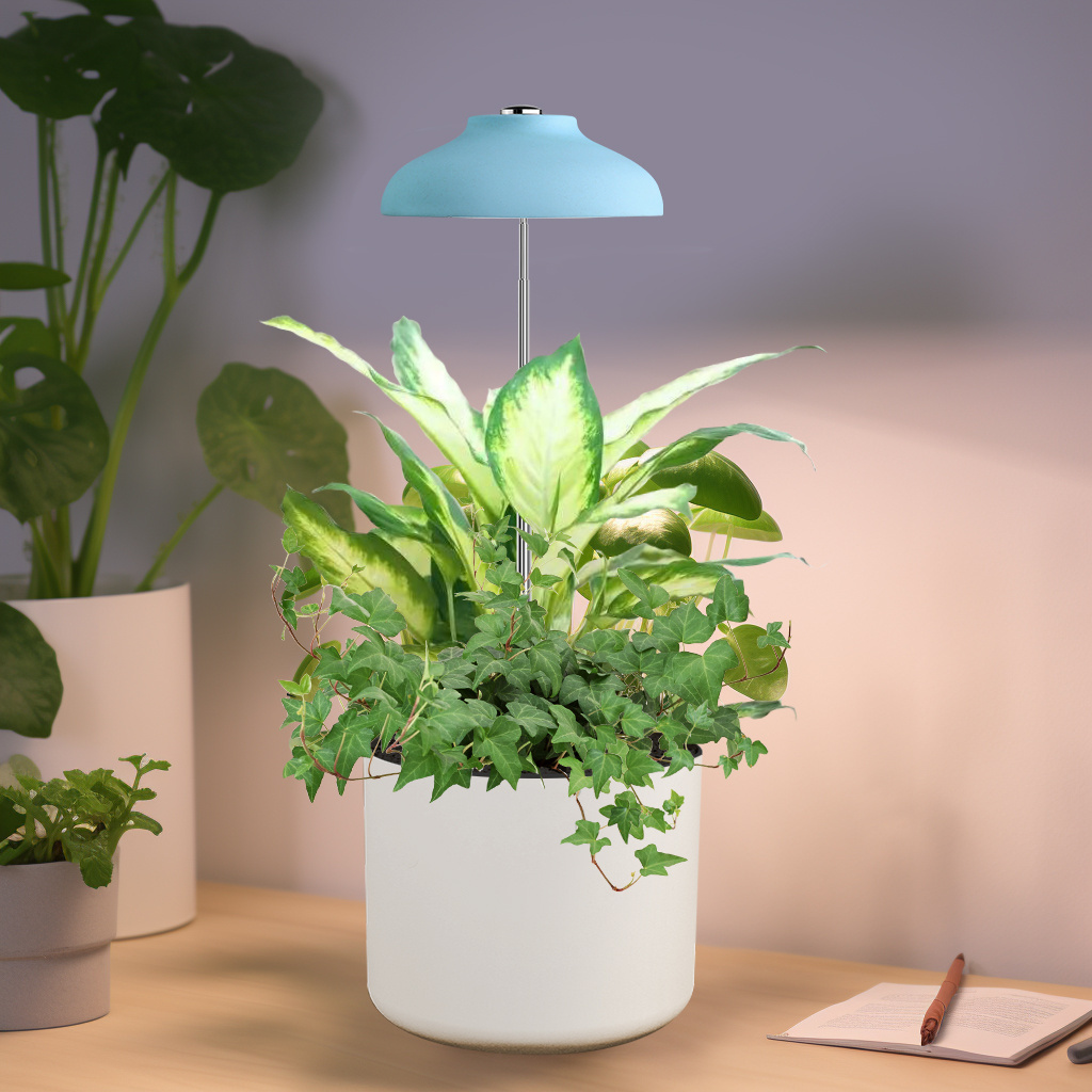 J&C Planter Mate eco friendly led umbrella plant grow light indoor garden smart home pot light for 5 to 8 inch flower pots