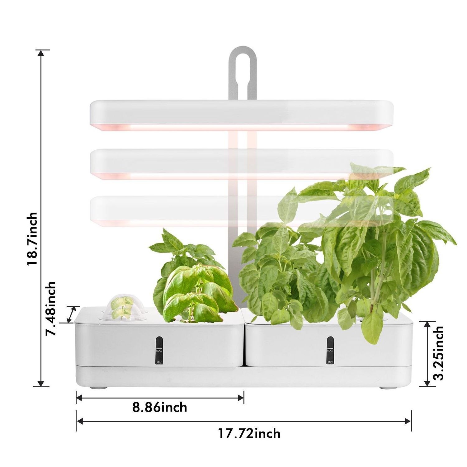 Mini Garden with Smart soil - 8 Pods Hydroponic Growing Systems Indoor aero Garden 20 Watts Smart Garden Hydroponics Grow Kit