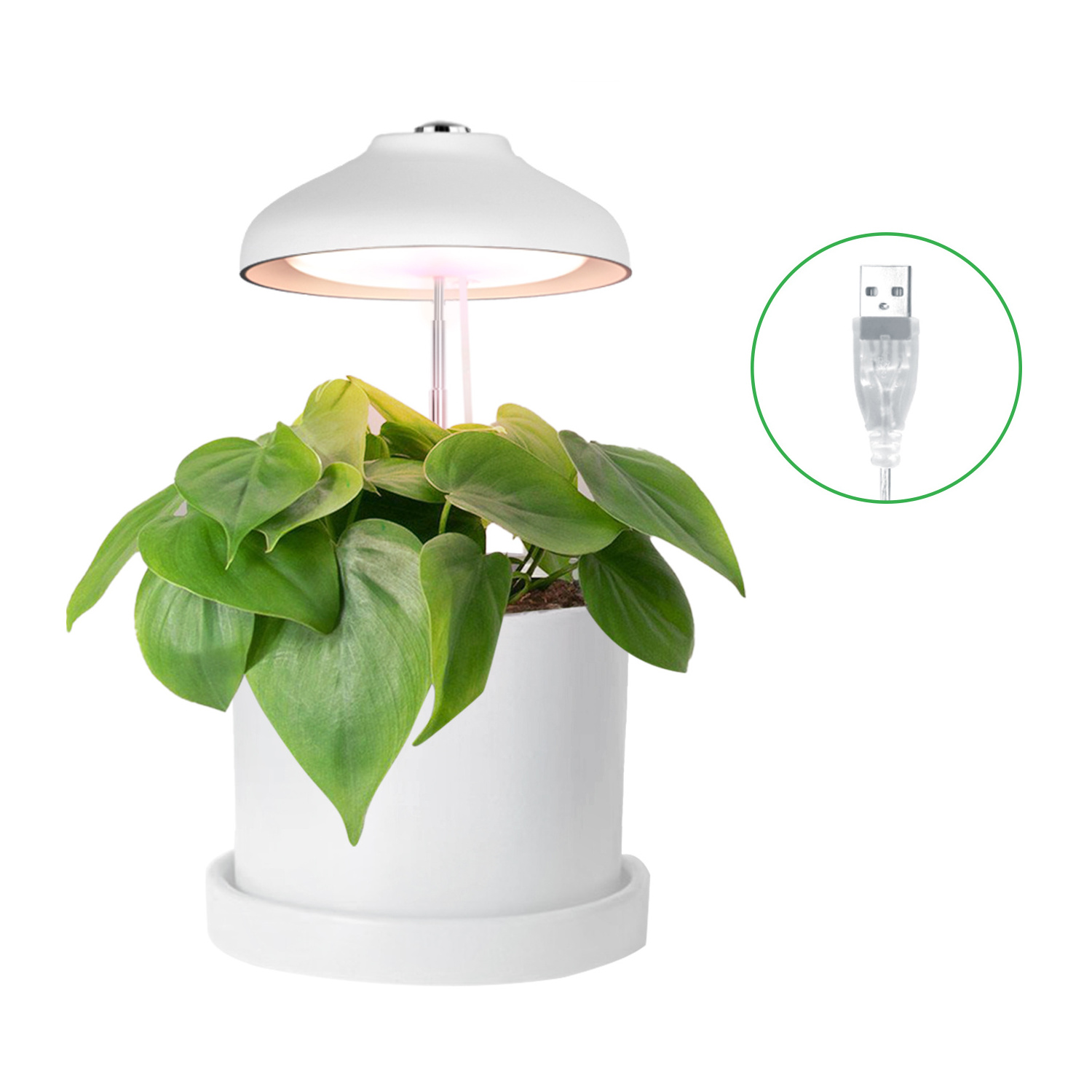 USB LED full spectrum Umbrella diy indoor grow light Portable Grow Plant Light mini smart garden pot with light