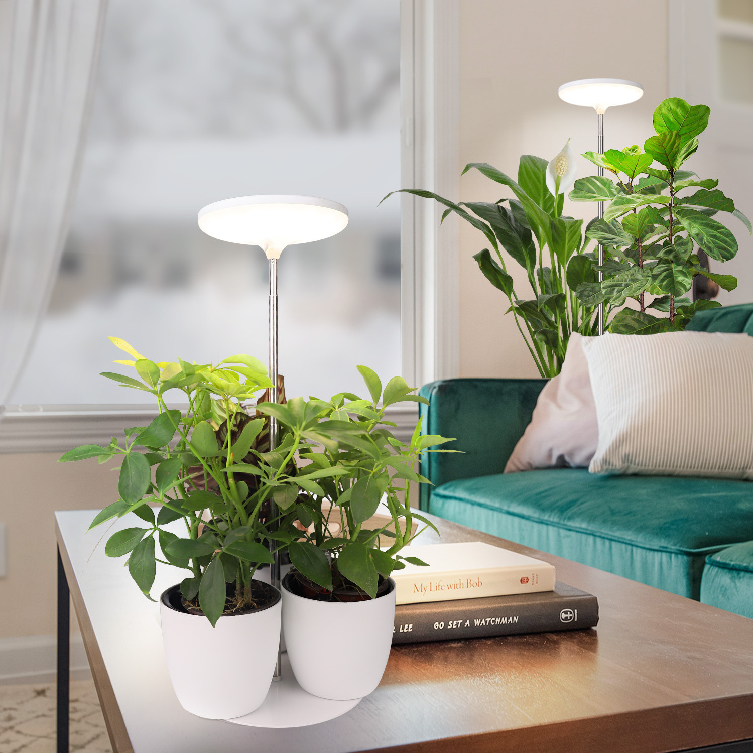 LED Umbrella plant grow light high power with base grow lamp for plants indoor herb planter with light indoor garden with light