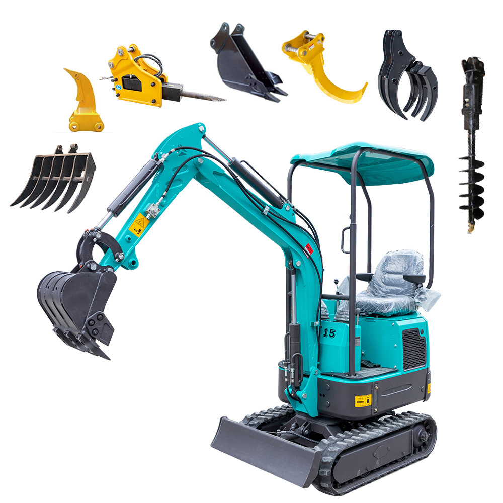 Chinese New Wholesale Prices Hydraulic Pump Thumbs 800 Kg 1.5Ton Backhoe Hammer 1 Ton Mini Excavator With Closed Cabin