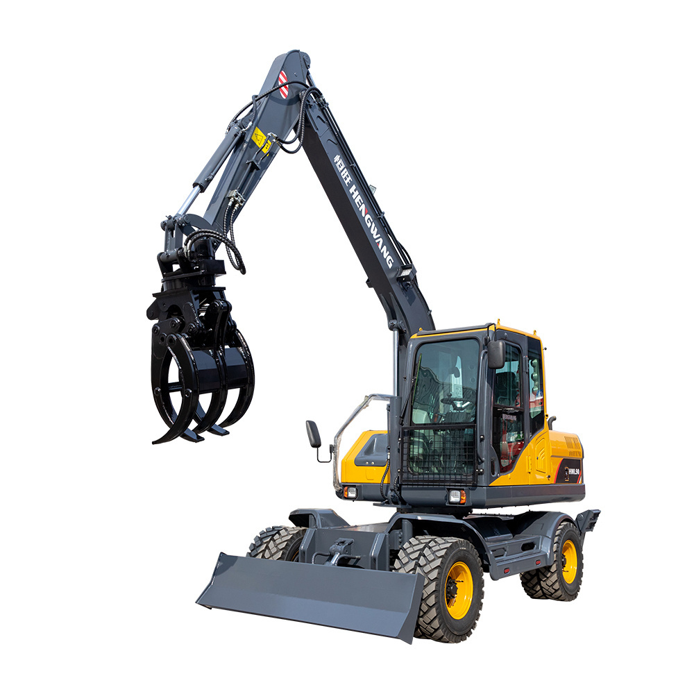 HENGWANG Brand 9 TON Tire Wheels Excavator HWL-90 Wheeled Excavator for Sale