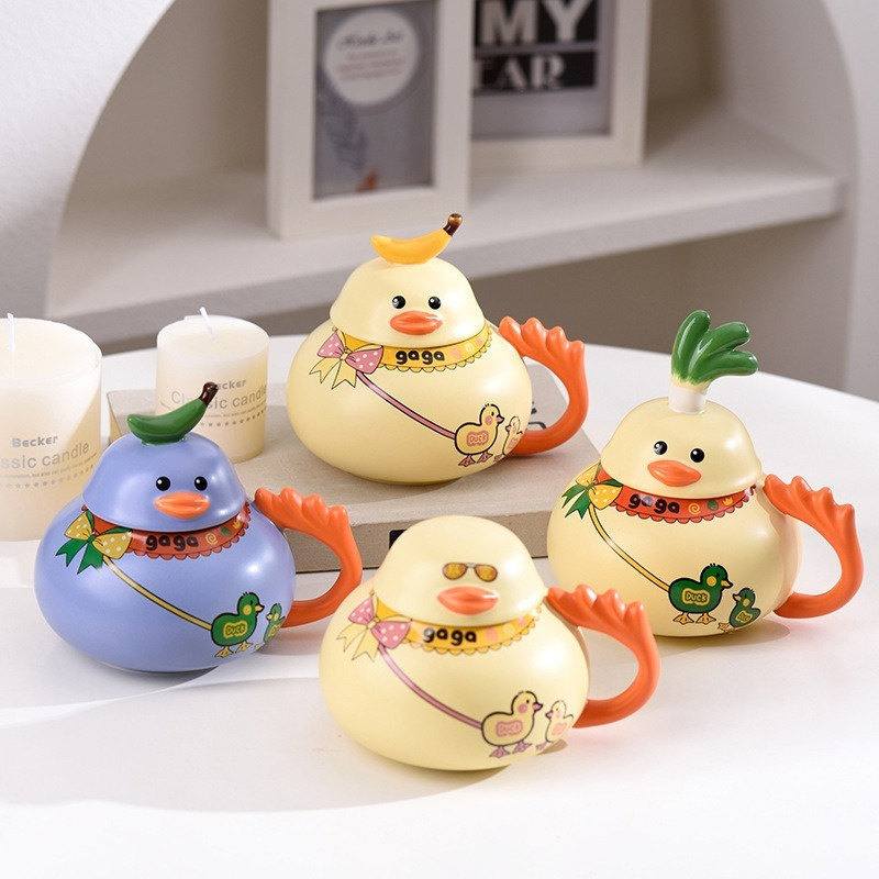 Ceramic 3D Animal Teapot Handmade Cute Duck Teapot Coffee Teapot Wholesale