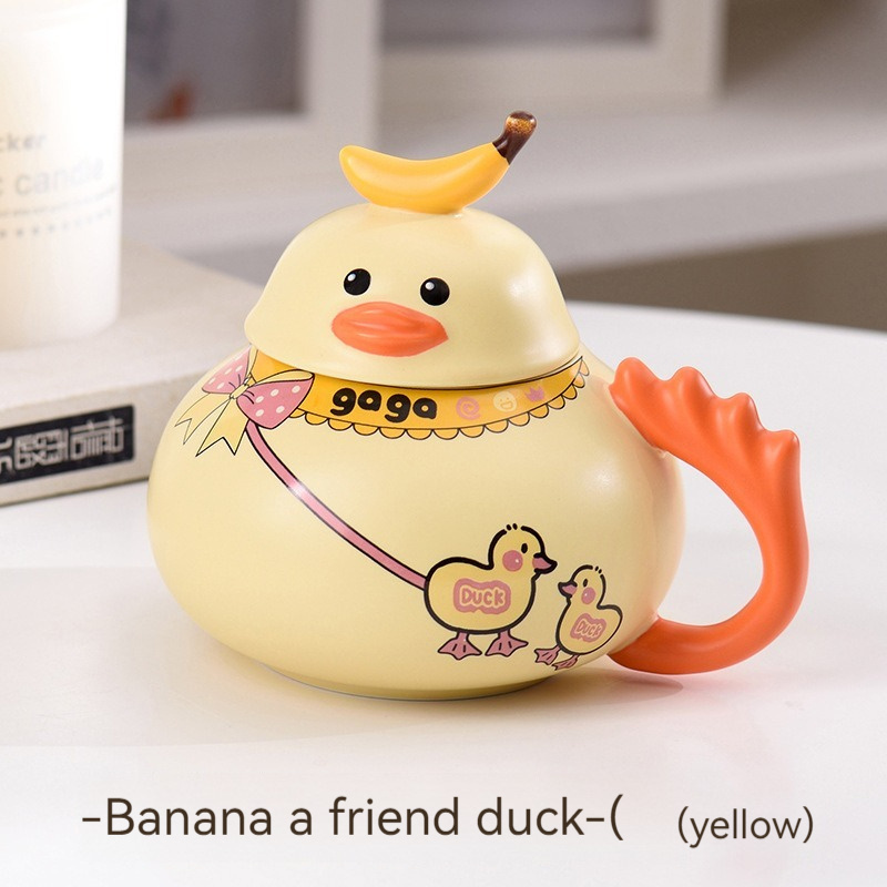 Ceramic 3D Animal Teapot Handmade Cute Duck Teapot Coffee Teapot Wholesale