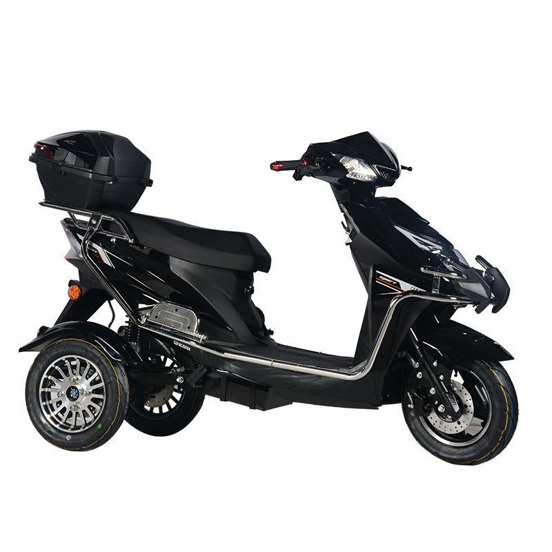 Hot sell electric tricycle motorcycle electric scooters 3 three wheel  with padals for adults/elderly