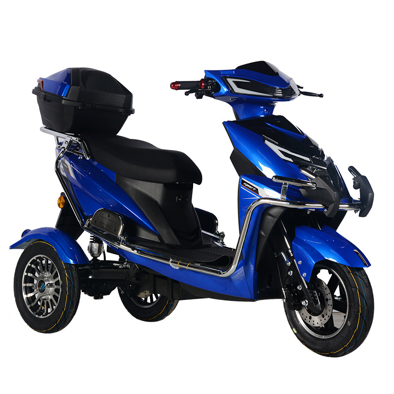 Hot sell electric tricycle motorcycle electric scooters 3 three wheel  with padals for adults/elderly