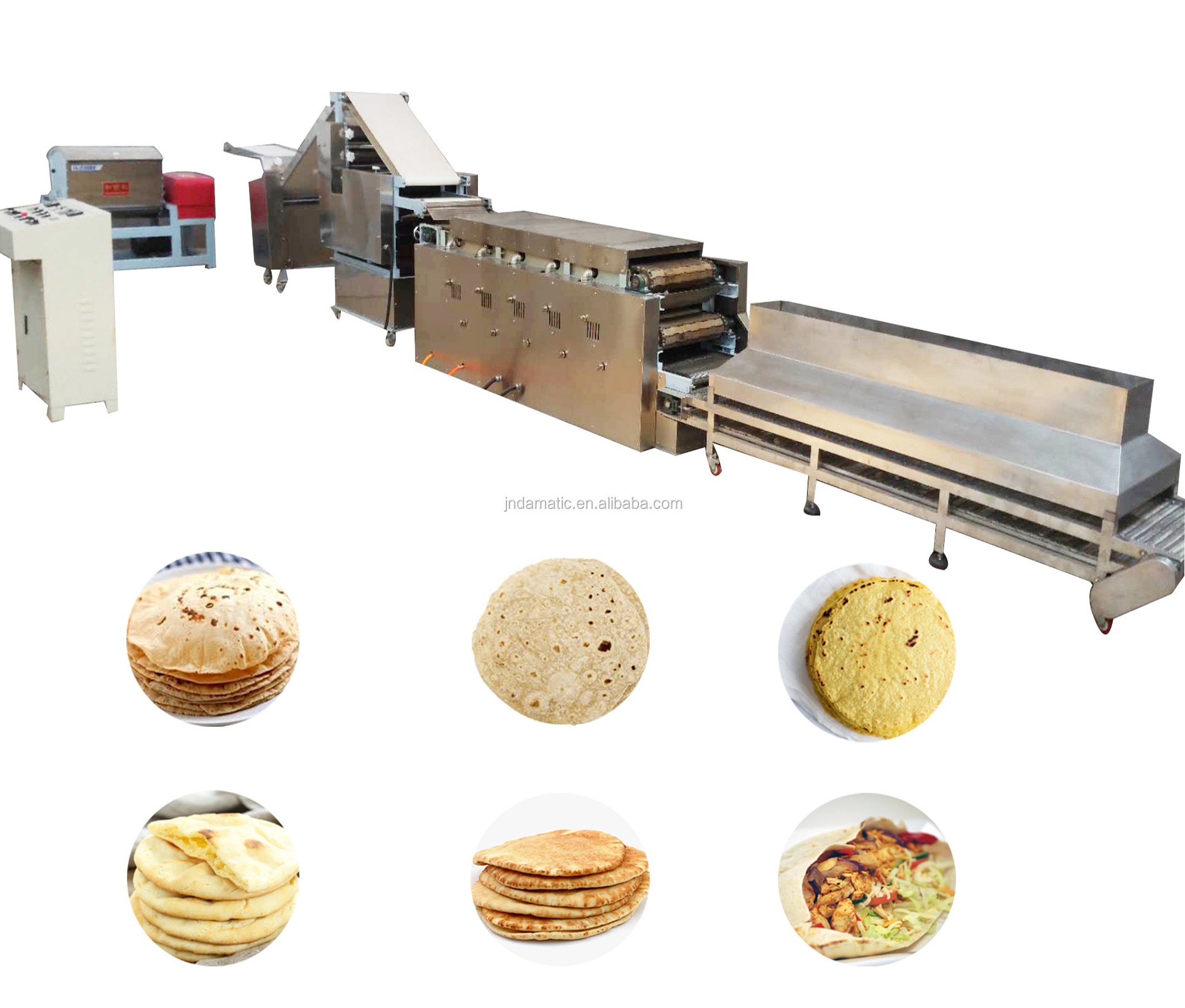 Electric Tortilla Press Roller Line Bread Kneading Maker Production Manufacturing Machine For Making Roti Prata Chapati Maker