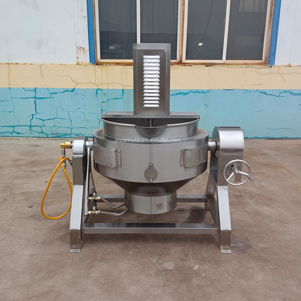 Industrial Electric Gas Steam Tilting Jacketed Corn Soup Jam Tomato Paste Chilli Sauce Cooking Kettle Price With Agitator Mixer