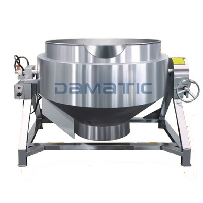 Tilting Soup Boiling Cooking Jacketed Kettle/Industrial 100-600 Liters Marmita Meat Jam Cooker Halwa Sauce Mixing Cooking Mixer