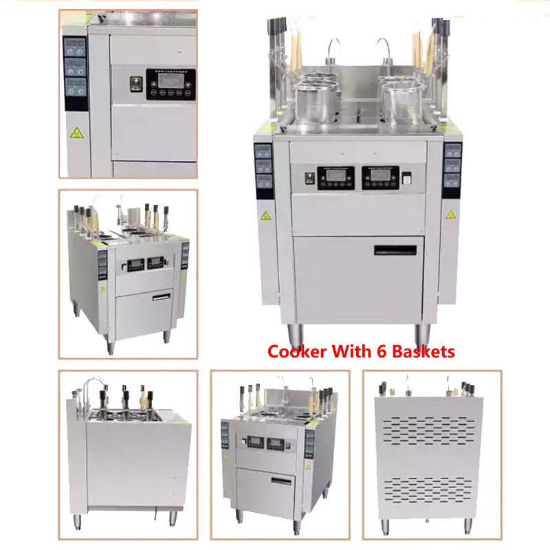 Automatic Lift Commercial Electric Gas Automatic Ramen Noodle Cooking Machine