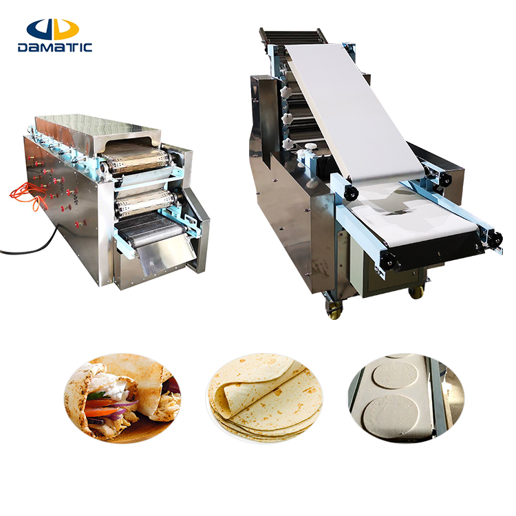 Electric Tortilla Press Roller Line Bread Kneading Maker Production Manufacturing Machine For Making Roti Prata Chapati Maker