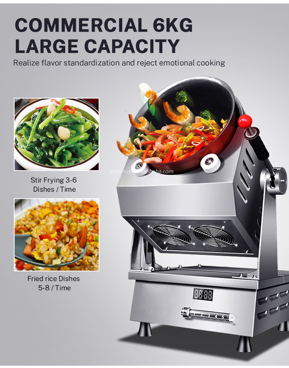 Gas cooking automatic cooker stir-fry intelligent robot non-stick fried rice chips fryer wok for commercial food cooking machine