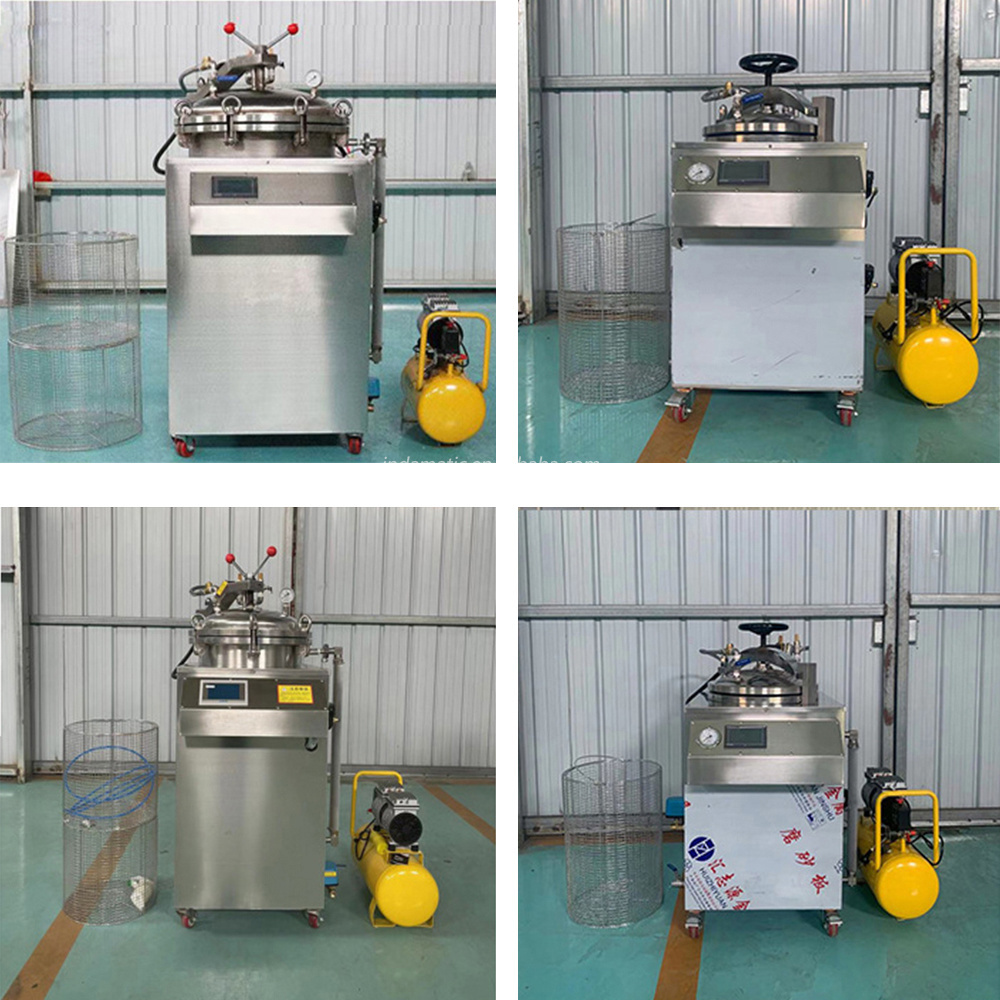 Small Milk Cooked Food Vacuum Bag Bottle Steam Sterilizers Autoclaves Sterilizing Machine For Industrial Sterilization Equipment