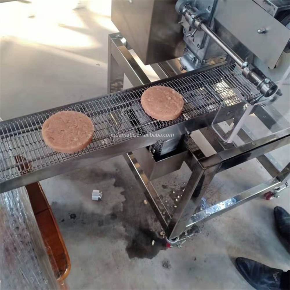 Automatic Chicken Pie Fillet Burger Meat Patty Hamburger Patty Meat Patty Form Forming Continuous Easy Operation Production Line