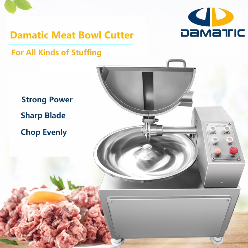 10 50 Liter Small Sausage Bowl Cutter Machine Pet Food Automatic Silent Frozen Meat Bowl Cutter Vegetable Food Chopper 50l 125l