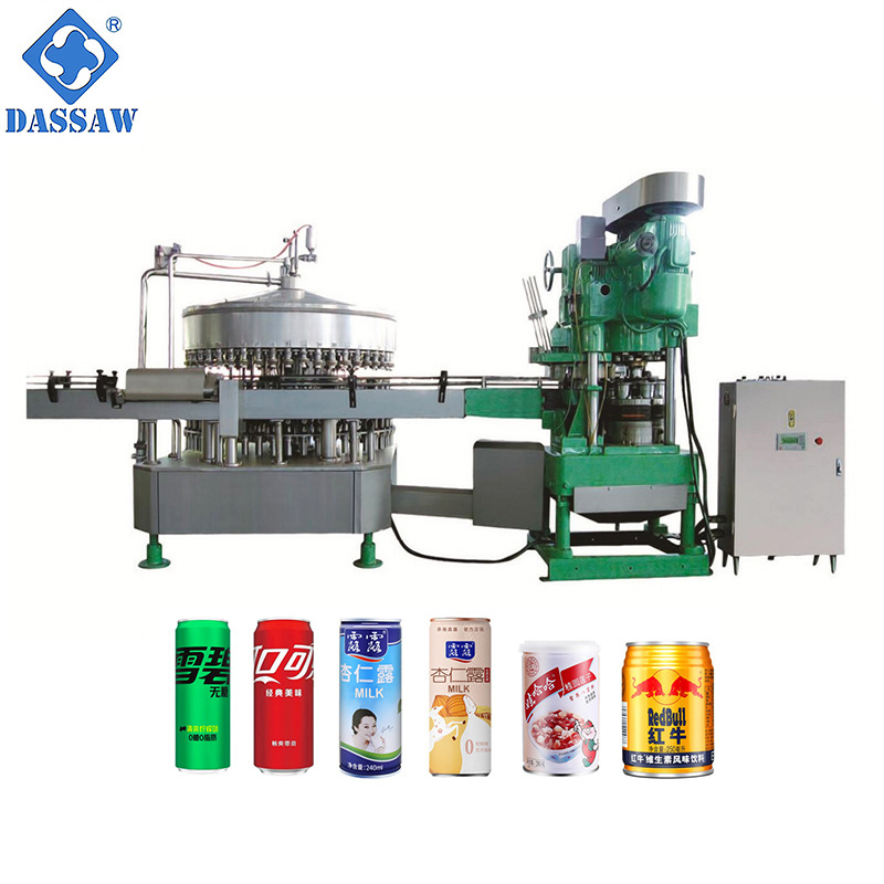 2023 Automatic 18000CPH 40-8  Juice/Cola/Beverage Beer and Seamer Filling Canning Line Can Filler Machine