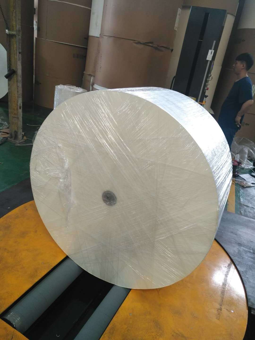 Auto paper roll pallet wrapper Stretch  film wrap machine paper wrapping machine