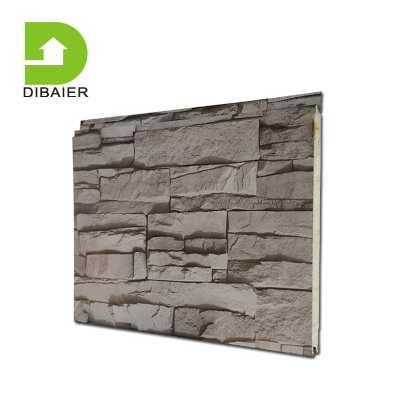 Wholesale Stone 16mm Thickness External Pu Insulated Sandwich Wall Panels Cladding Panels Exterior Panel Wall