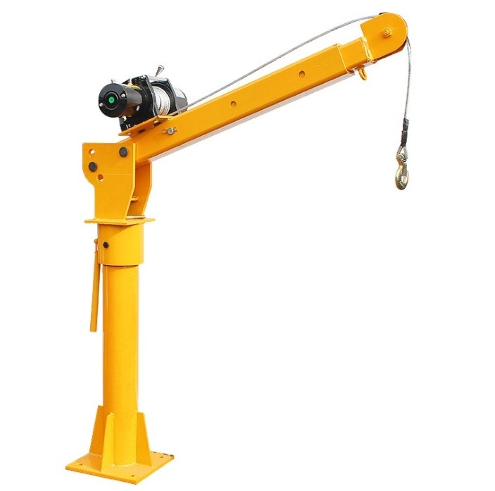 CE supplier 500k 800kg 1000kg pickup hoist DC 12V/24V truck mounted portable electric mini truck crane