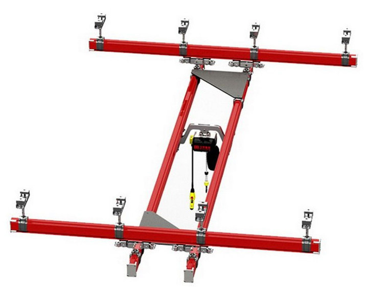 Hot Sale Rail Flexible Light System Single/ Double Beam Suspension  hoist orbit track bridge crane