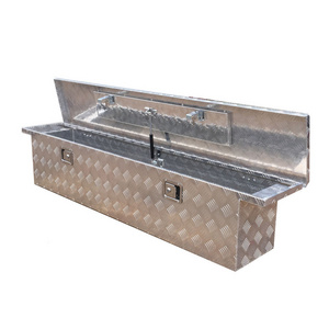 Waterproof Trailer Storage Box Pickup Storage Box Heavy Duty Aluminum Tool Box with Lock and Keys