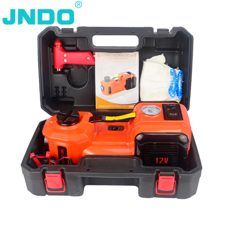 Electric Car Jack 5Ton 12V Hydraulic Car Jack Kit with Electric Impact Wrench for SUV MPV Truck Change Tires Garage Repair