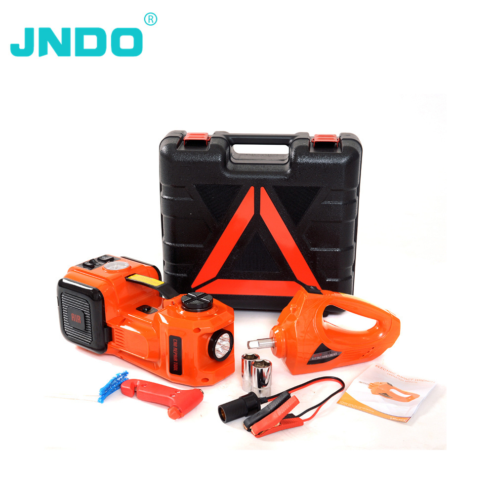 Electric Car Jack 5Ton 12V Hydraulic Car Jack Kit with Electric Impact Wrench for SUV MPV Truck Change Tires Garage Repair