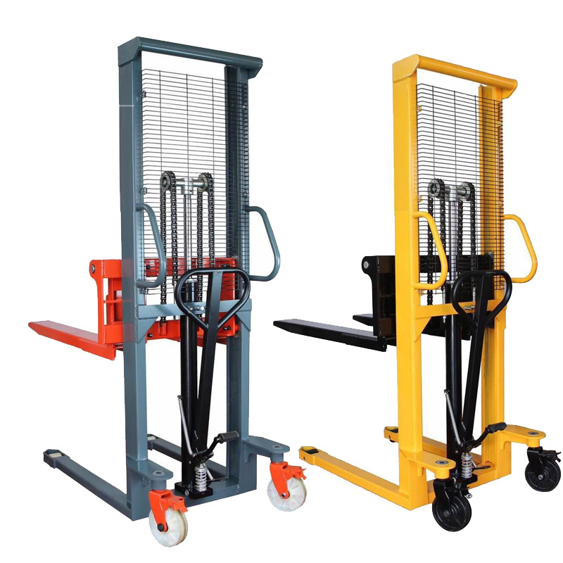 Nylon Wheels 2T Hydraulic Hand Pallet Stacker Forklifts Truck Manual 1.6m Lifting Height Customized Small Manual Load Lift 180