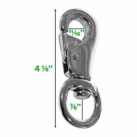 heavy duty horse harness halter round swivel nickel cattle bull snap hook