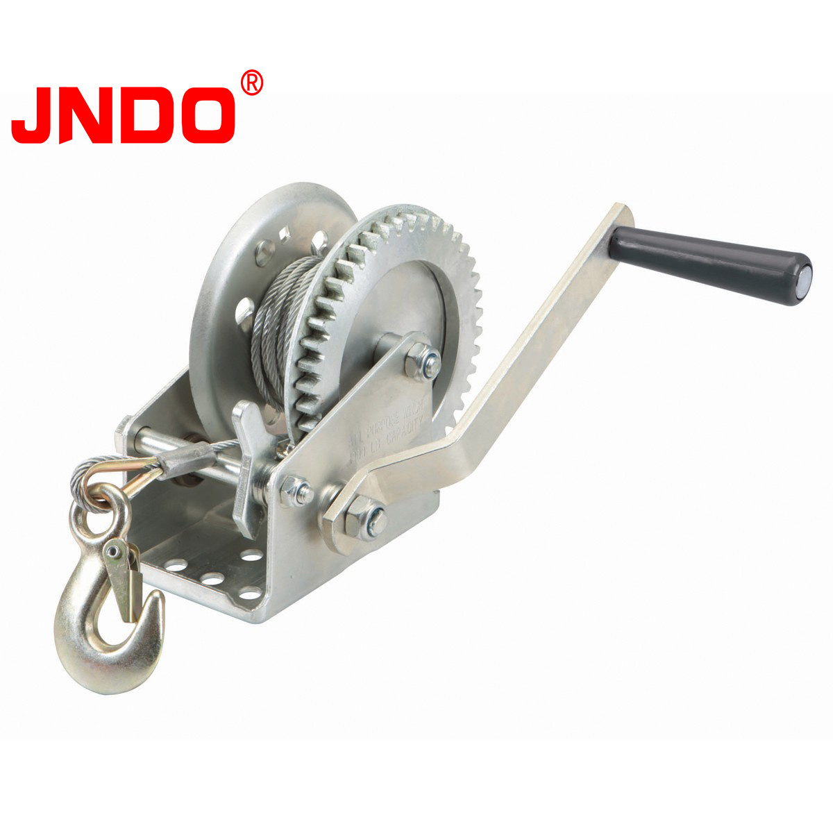 1200LBS 1800LBS 2600 LBS 1100kgs Steel Wire Cable Manual Hand Winch With Hook For Boat