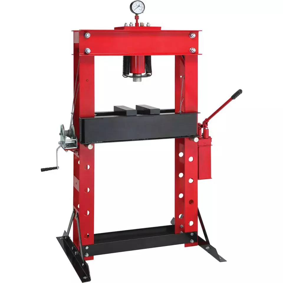 Hot sale 6 ton 10 ton 12 ton 20 ton 30 ton Vehicle Equipment with gauge with hand winch press machine hydraulic shop press