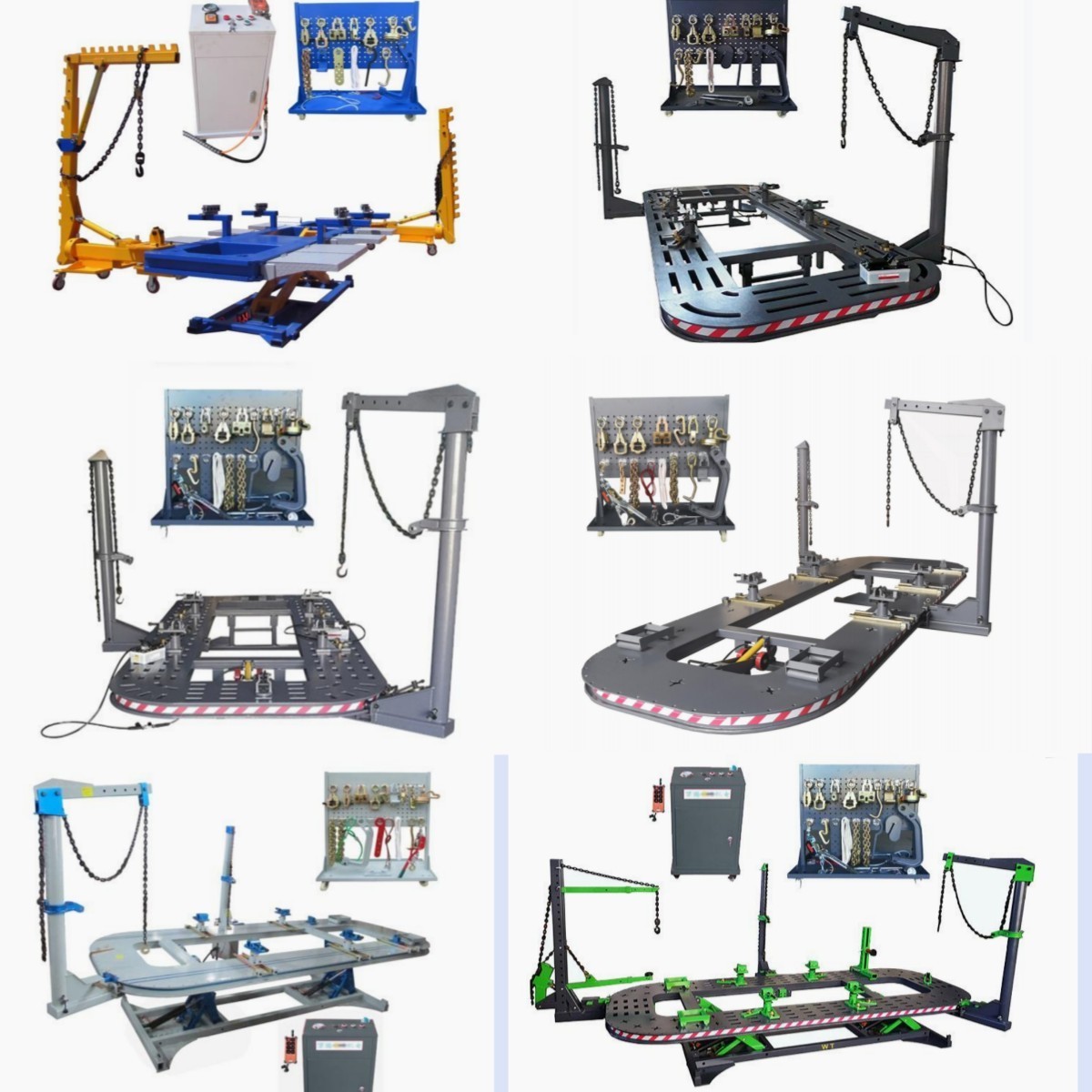 Hot Sale 3000kg Automotive Chassis Frame Bench body collision accident quick repair system Pulling Machine Frame straightener