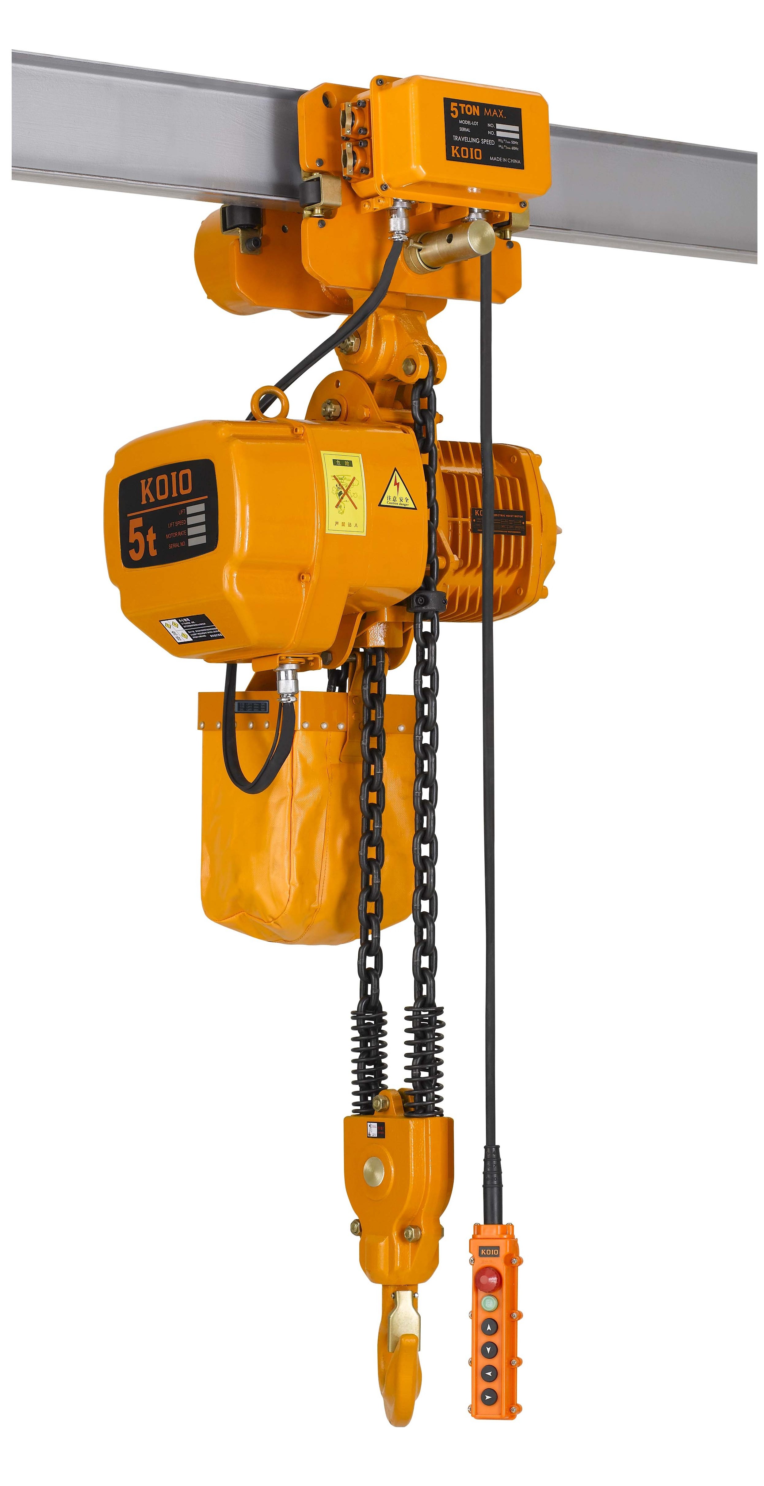 CE Supplier Heavy Duty 5 Ton Ring Chain Electric Hoist Crane with trolley Electric Chain Hoist