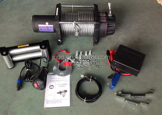 7 ton 15000lbs electric winch for hoist with control box