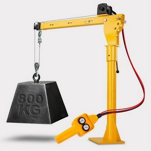 CE supplier 500k 800kg 1000kg pickup hoist DC 12V/24V truck mounted portable electric mini truck crane