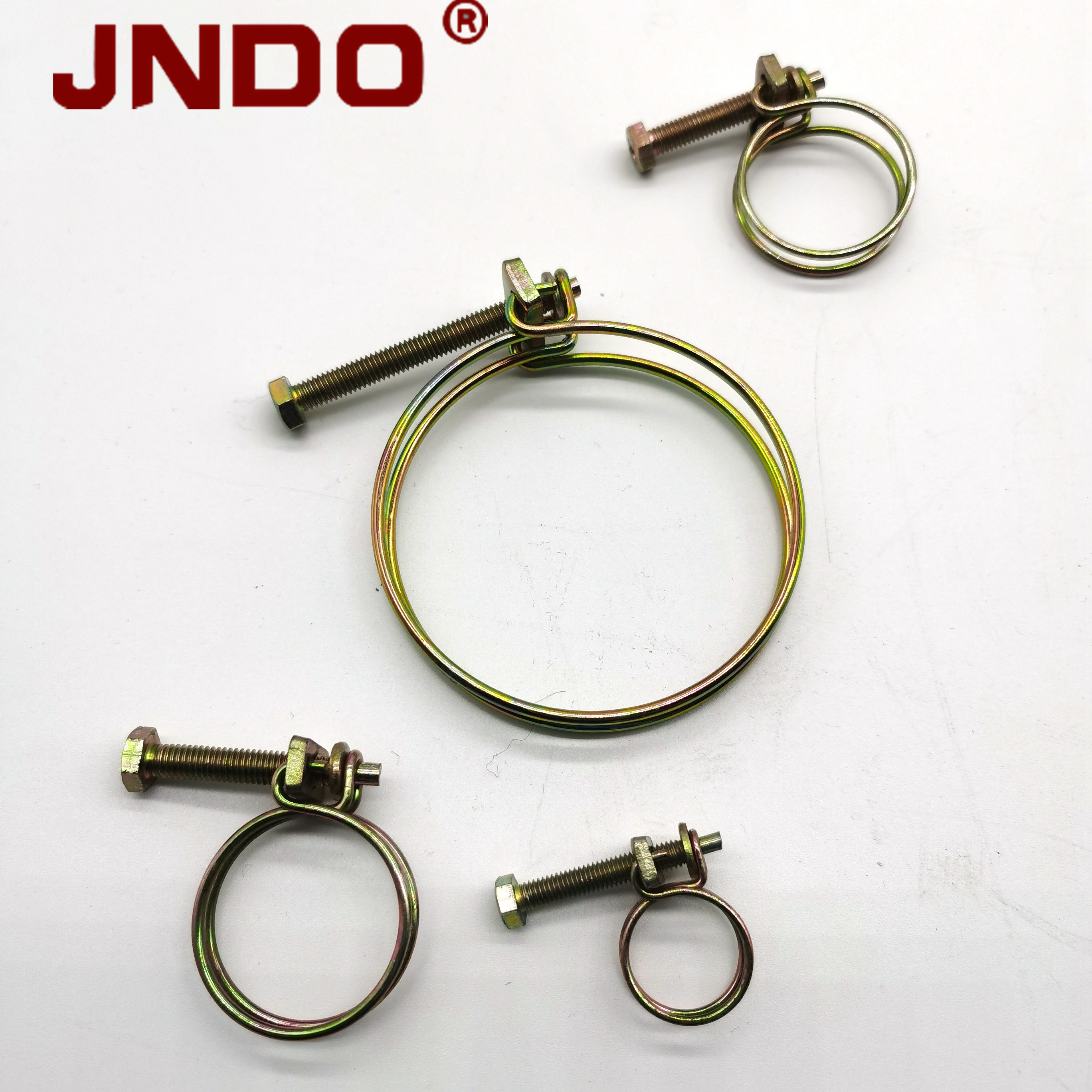 Double Wire Safe Sustainable Pipe Constant Tension Band Hose Clamps