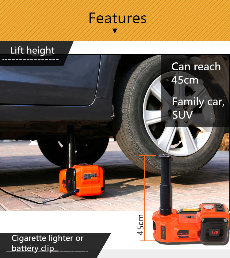 Automatic Small Hydraulic Electric Scissor Car Jack Set Multifunctional CE 2ton 3ton 4ton 5ton Floor Jack 12V DC 12 1 Piece JNDO