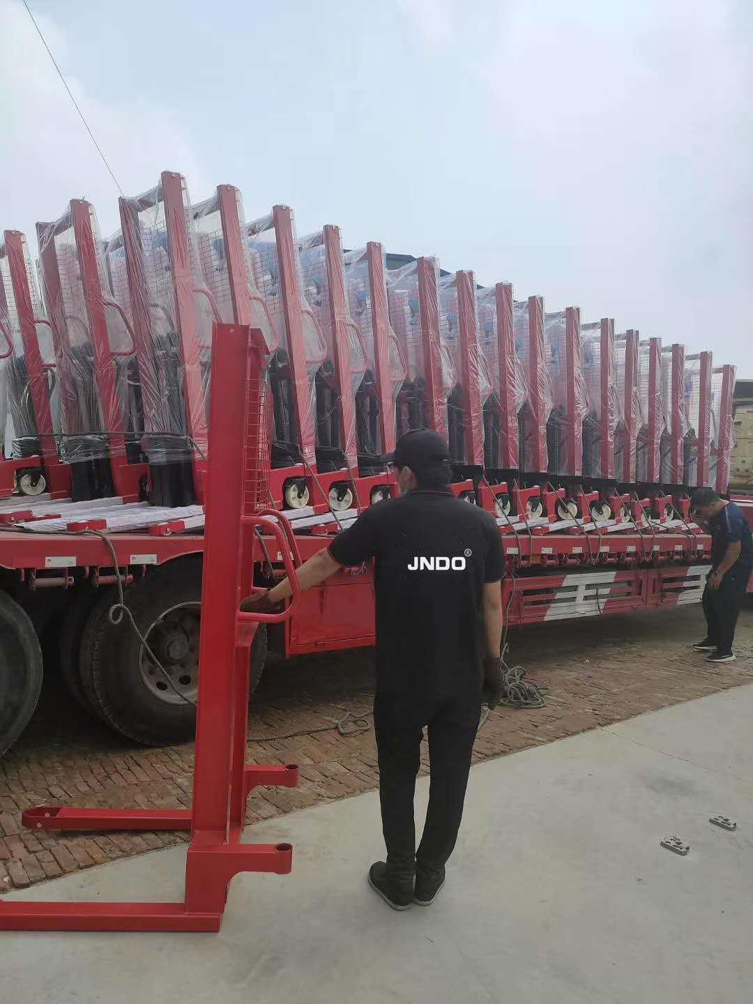 Nylon Wheels 2T Hydraulic Hand Pallet Stacker Forklifts Truck Manual 1.6m Lifting Height Customized Small Manual Load Lift 180