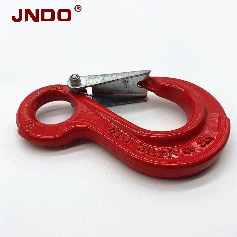 Rigging Hardware G80 Drop Forged Eye Sling Hook with Cast Latch