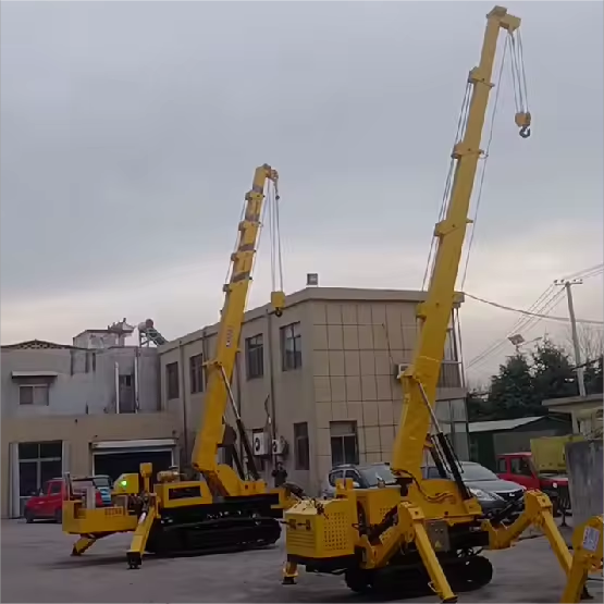 8Ton9ton10ton Load Telescopic Boom Mobile Crane Lifting Equipment Crawler Lift Crane Narrow Space Folding Spider Lifting Crane