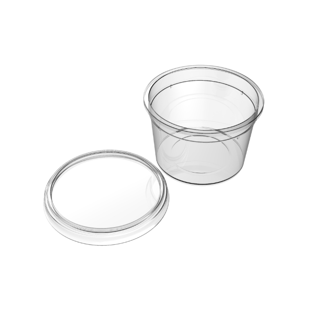 Wholesale 7oz Custom Disposable Pp Plastic Clear Frozen Ice Cream Cup Cake Container with Lid for Yogurt